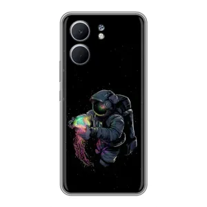Силиконовый Чехол с принтом "Космонавты" на OPPO A5x (В руках земля)