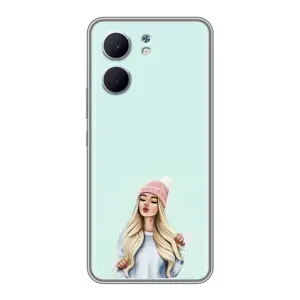 Силиконовый Чехол на OPPO A5x с картинкой Стильных Девушек (В шапке)