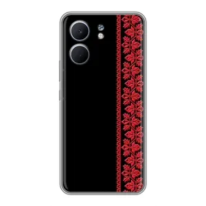Силіконовый Чохол на OPPO A5x з картинкой Вишиванки (Вишиванка на чорному)