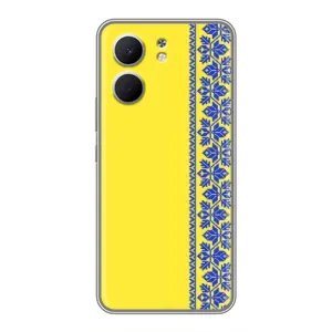 Силіконовый Чохол на OPPO A5x (Вишиванка на жовтому фоні)