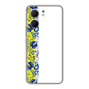 Силіконовый Чохол на OPPO A5x з картинкой Вишиванки (Жовто-біла вишиванка)