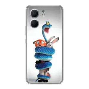 Силиконовый чехол с принтом Зоотрополіс для OPPO A5x (Змея Зоо)