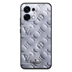 Текстурный Чехол Louis Vuitton для ОПО R6 Про (Белый ЛВ)