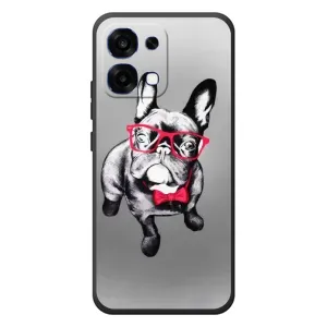 Чехол (ТПУ) Милые собачки для OPPO A6 Pro (Бульдог в очках)