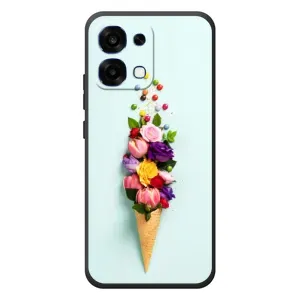 Чехлы с тематикой "ЦВЕТЫ" на OPPO A6 Pro (Цветок-мороженное)