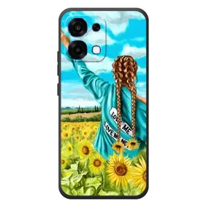Чохол Стильні дівчата на OPPO A6 Pro (Дівчина на полі)