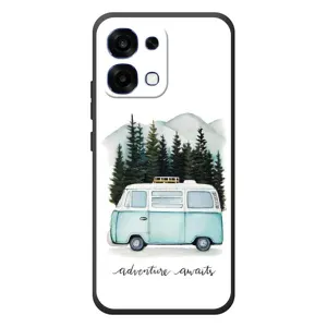 Силиконовый бампер с картинкой машины на OPPO A6 Pro (Домик на колесах)