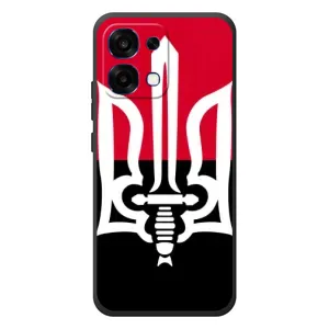 Чехлы УПА (Красно-Чёрный) на OPPO A6 Pro (Герб Украины)