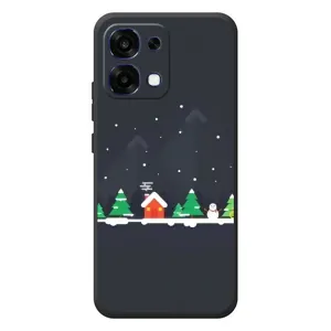 Силіконовий бампер на різдво для OPPO A6 Pro (Місто зимове)