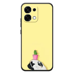 Бампер для OPPO A6 Pro с картинкой "Песики" (Кактус на голове)