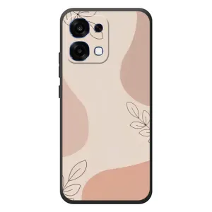 Чехол цветочный дизайн для OPPO A6 Pro (Коричневый фон)