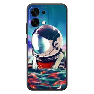 Силіконовый Чохол з принтом "Космонавти" на OPPO A6 Pro (Космонавт у воді)