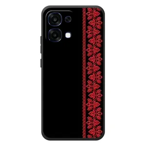 Силиконовый Чехол на OPPO A6 Pro (Красная Вышиванка)