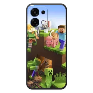 Чехлы для OPPO A6 Pro (Персонажи Майн Крафт) (Майн-крафт)