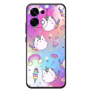 Чехол Unicorn на OPPO A6 Pro (Радуга и Единорог)