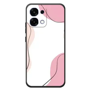 Чехол цветочный дизайн для OPPO A6 Pro (Розовый фон)