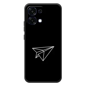 Чехол с картинками на черном фоне для OPPO A6 Pro (Самолетик)