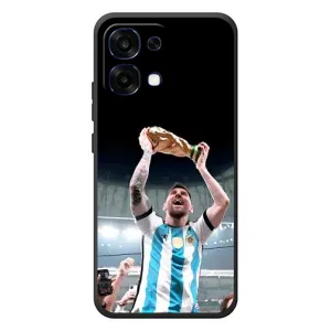 Чехлы Лео Месси Аргентина для OPPO A6 Pro (Счастливый Месси)