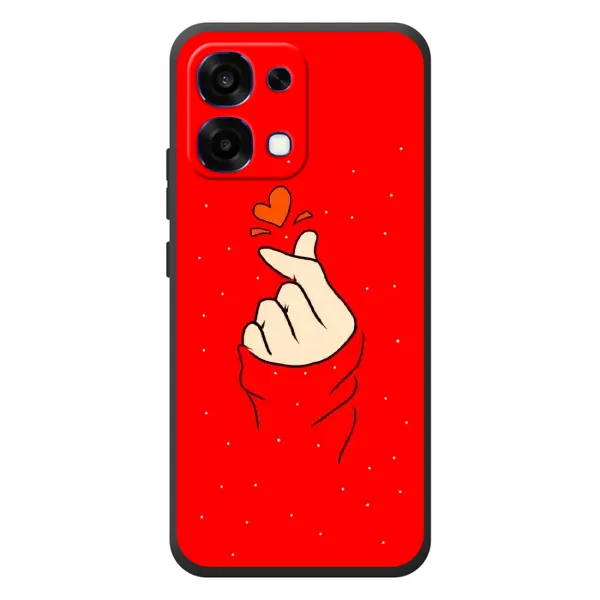 Чехол с рисунком «Сердце на красном» для OPPO A6 Pro