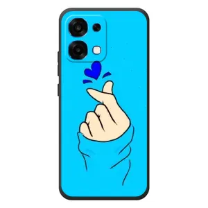 Чохол (Знак сердечка) для OPPO A6 Pro (Сердечко на синоьому)