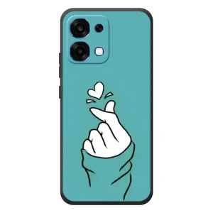 Чохол (Знак сердечка) для OPPO A6 Pro (Сердечко на бірюзовому)