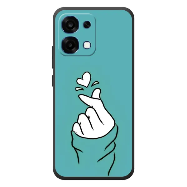 Чехол с рисунком «Сердечко на бирюзовом» для OPPO A6 Pro