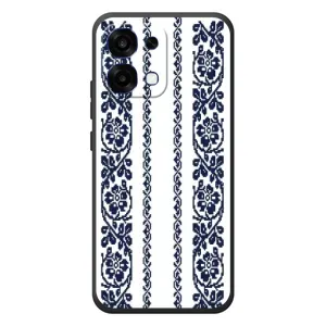 Силиконовый Чехол на OPPO A6 Pro с картинкой Вышиванки (Синяя вышиванка)