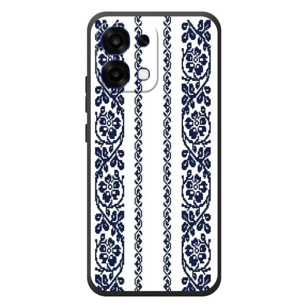 Чехол с рисунком «Синяя вышиванка» для OPPO A6 Pro