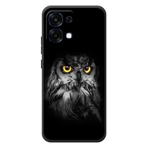Чехлы с принтом СОВЫ для OPPO A6 Pro (Сова на чёрном)