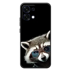 Силиконовый Чехол с Енотами на OPPO A6 Pro (Стильный Енот)