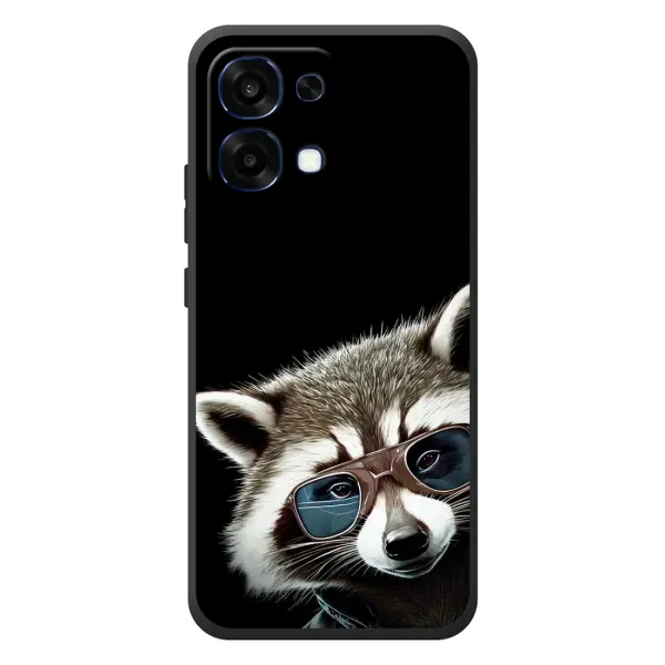 Чехол с рисунком «Стильный Енот» для OPPO A6 Pro Чехол с рисунком «Стильный Енот» для OPPO A6 Pro