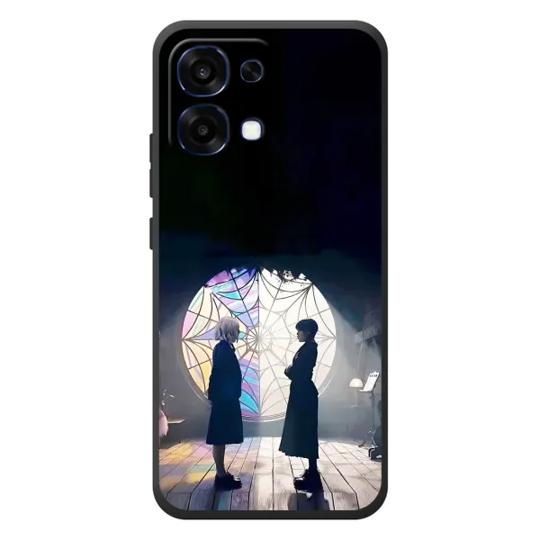 Чехол с рисунком «Уэнсдей и Энди» для OPPO A6 Pro