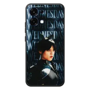 Чехлы с принтом Уэнсдей на OPPO A6 Pro (Уэнздей с ушками)