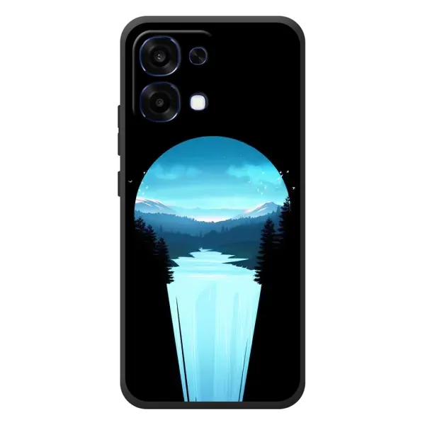 Чехол с рисунком «Синий Водопад» для OPPO A6 Pro