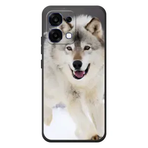 Чехол с Волком на OPPO A6 Pro (Волк на снегу)