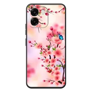 Чехол с принтом САКУРЫ на OPPO A6 (Бабочки на сакуре)