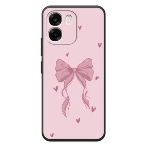 Чехол банты для OPPO A6 (Бант на розовом)