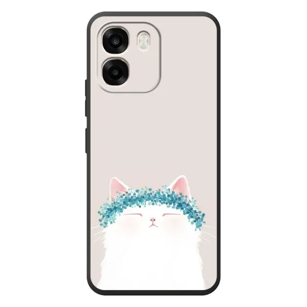 Чехол с рисунком «Белый котик» для OPPO A6