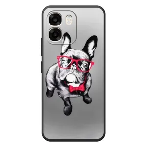 Чехол (ТПУ) Милые собачки для OPPO A6 (Бульдог в очках)