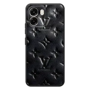 Текстурный Чехол Louis Vuitton для
ОППО А6
(Черный ЛВ)