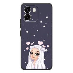 Чехол Стильные девушки на OPPO A6 (Девушка и сердечки)