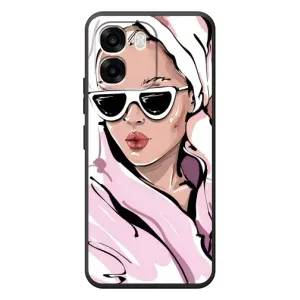 Чехол с картинкой Модные Девчонки OPPO A6 (Девушка в халате)