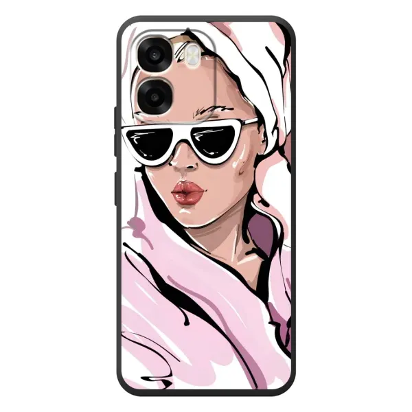 Чехол с рисунком «Девушка в халате» для OPPO A6