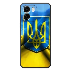 Чехол с картинкой (Патриотический ГЕРБ) на OPPO A6 (Герб и Флаг Украины)