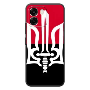 Чехлы УПА (Красно-Чёрный) на OPPO A6 (Герб Украины)