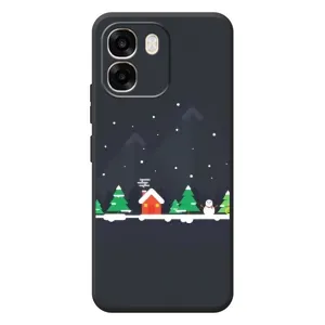 Силіконовий бампер на різдво для OPPO A6 (Місто зимове)