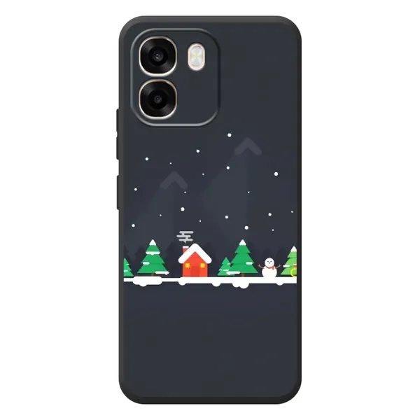 Чехол с рисунком «Город зимний» для OPPO A6