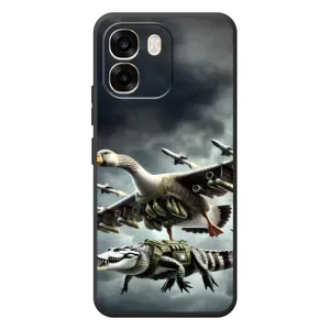 Чехол с мемами тралалело тралала для OPPO A6 (Гусини и крокодило)