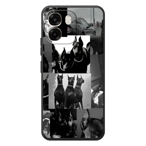 Чехол с рисунком «Коллаж Доберман» для OPPO A6 Чехол с рисунком «Коллаж Доберман» для OPPO A6
