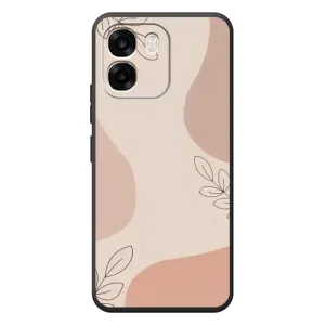 Чехол цветочный дизайн для OPPO A6 (Коричневый фон)